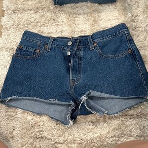 Levi's Dark Blue Jean Shorts for Women